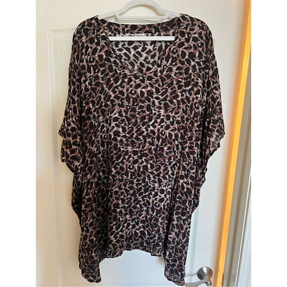 Leopard Print Caftan / Cover Up - One Size - Picture 1 of 4